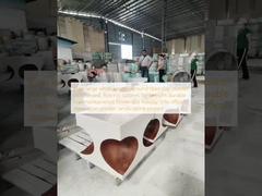 vaso in fibra di argilla rotondo irregolare bianco extra large con contorni curvi e fluenti leggero resistente a bassa manutenzione vaso di fiori decorazione per le vacanze Villa ufficio progetto di giardinaggio