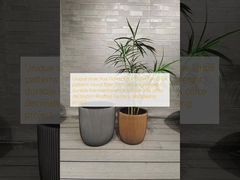 Pottine da fiori di tonalità argentina unica: disegni a strisce distintivi piantatore rotondo in fibra di argilla leggero resistente a bassa manutenzione vacanza Villa decorazione ufficio Giardini sul tetto Progetto di paesaggio