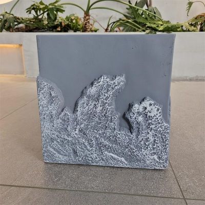 comprare Minimalista piantatrice di argilla in fibra blu impermeabile per la decorazione del cortile online manufacture