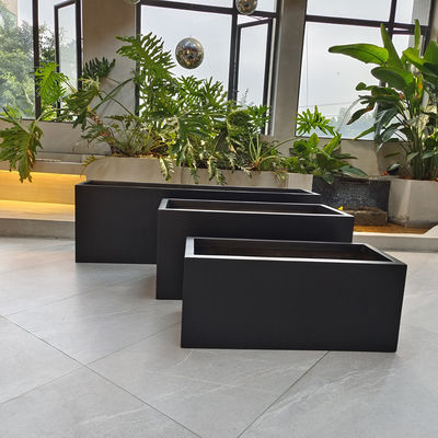 comprare Vaso da giardino in fibra di vetro nero online manufacture