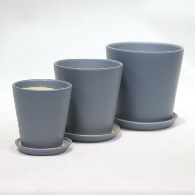 comprare Moderne pentole di ceramica rotonde e lucide per l'esposizione del verde interno online manufacture