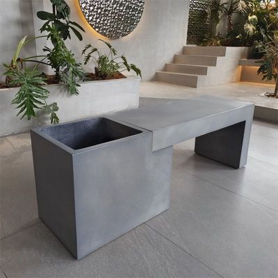 comprare GRC rettangolare Concreto Patio Tavolo Mobili da giardino Da esterno Banchi in cemento online manufacture
