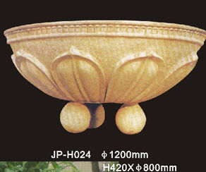 comprare Pottini di fiori in arenaria rotonda naturale intagliati a mano per interni / esterni e giardino online manufacture