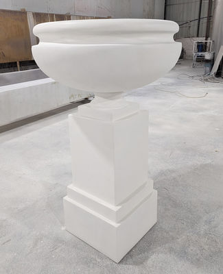 comprare Vaso di fiori in fibra di vetro scolpito a mano con foro di drenaggio online manufacture