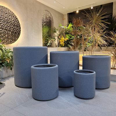 comprare Piantatrice di argilla di fibra resistente stile moderno e fori di drenaggio per il giardinaggio a bassa manutenzione online manufacture