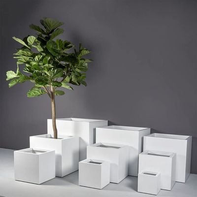 comprare Vaso per piante in fibra di vetro con vari dimensioni Piantatori di fiori in fibra di vetro Matte Finitura personalizzata online manufacture