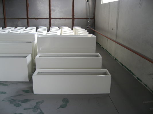comprare Grandi piante in fibra di vetro in magazzino Piantatori di fiori in fibra di vetro Matte lucido Finito online manufacture