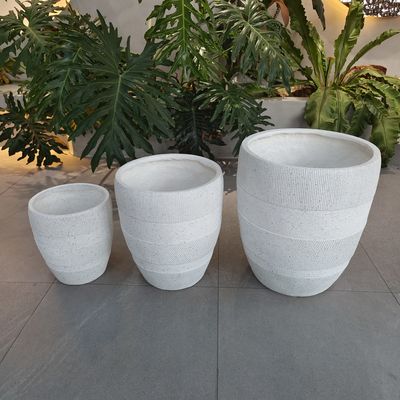comprare Piantatrici in argilla di fibra per giardini di design moderno e durevole online manufacture