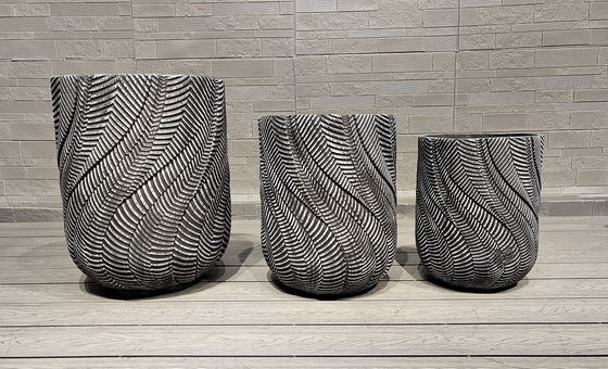 comprare Vaso di cemento in fibra resistente al gelo scolpito a mano per una resistenza al gelo duratura online manufacture