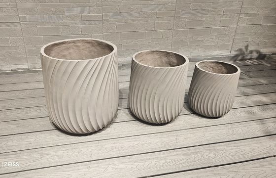 comprare Stylish Round Fiberclay Planter per caldaie e barbecue campeggio bruciatori online manufacture