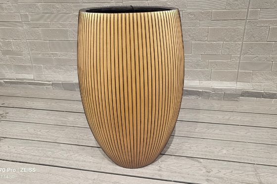comprare Decorazione per interni Piantatrice in argilla in fibra con superficie strutturata e carattere resistente al gelo online manufacture