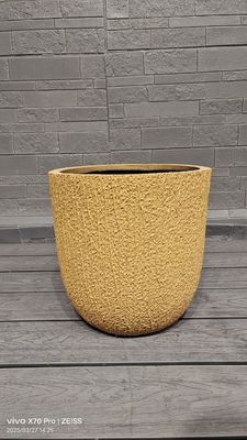 comprare Decorazione interna Piantatrice in fibra di argilla con superficie di texture e senza fori di drenaggio online manufacture