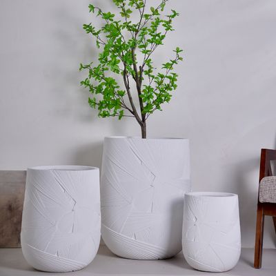 comprare Vaso per piante in fibra di argilla smaltata fatto a mano, design europeo resistente, set per la decorazione di piante verdi online manufacture