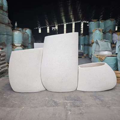 comprare Stile Extra Large Bianco Irregolare Curva Flowing Conto Rondo Fibra Artiglio Piantatore online manufacture