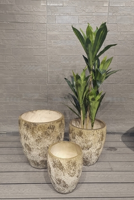 comprare Tono alto, terreno, rotondo, argilla di fibra, leggero, resistente, vaso da giardino online manufacture
