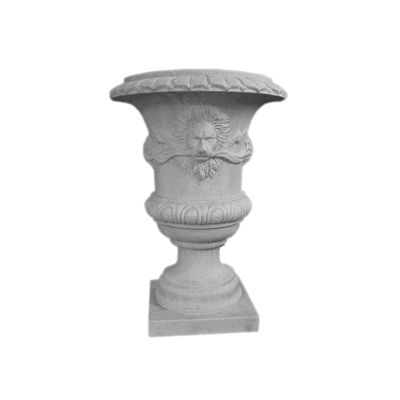 Vaso di fiori in fibra di cemento in giallo impermeabile per il giardino stile di design di campagna