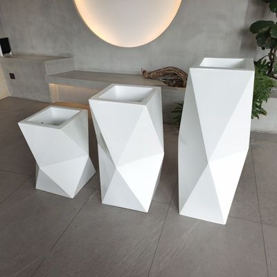Fibra di vetro resina vaso da fiore grande dimensione box per piantare fiori