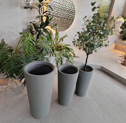 Vaso da giardino in fibra di vetro grande per alberi reali o artificiali