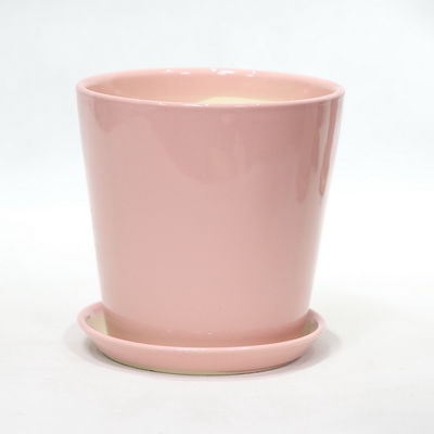 Vaso di ceramica di fiori decorativi lucidi e vetrati