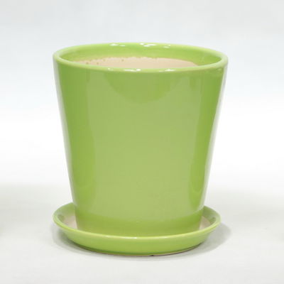 Vaso di ceramica per fiori interni con buchi di drenaggio stile moderno
