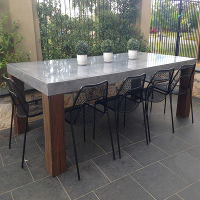 Casa Arredamento Moderno Soggiorno Tavolo in calcestruzzo Tavolo da caffè in calcestruzzo bianco rotondo