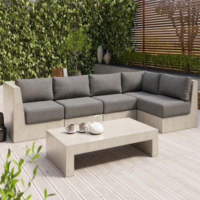 Cina Foshan City Concreto Patio Side Table per Decorazione Esterno Concreto Tavolo Set Panca