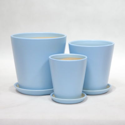 Piantoni ceramici moderni rotondi leggeri per la decorazione domestica