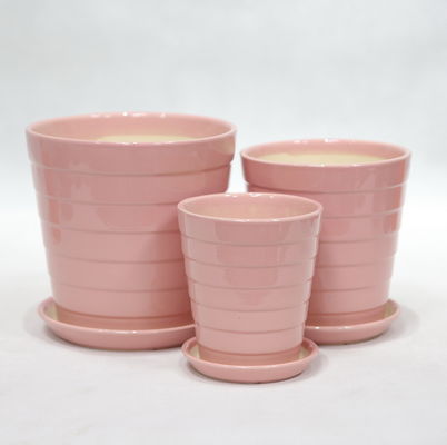 Pottine di ceramica lucide e moderne realizzate a mano per il verde interno
