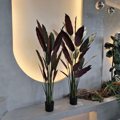 Resistente alle intemperie Faux Fan realistico Palma per decorazioni lussuose 110cm