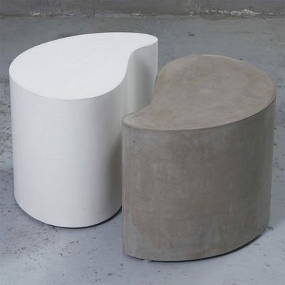 Tavolo da pranzo in cemento bianco grigio moderno per patio esterno