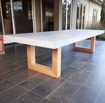 Mobili in cemento per esterni personalizzati GRC Patio Garden Bench Table For Poolside