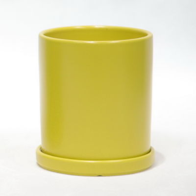 Vaso di ceramica per piante da interno bianco e lucido, facile da pulire e mantenere