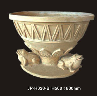 Vaso di fiori in arenaria naturale impermeabile a fuoco per decorazioni interne ed esterne