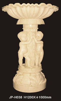 Vaso di fiori in arenaria scolpito a mano