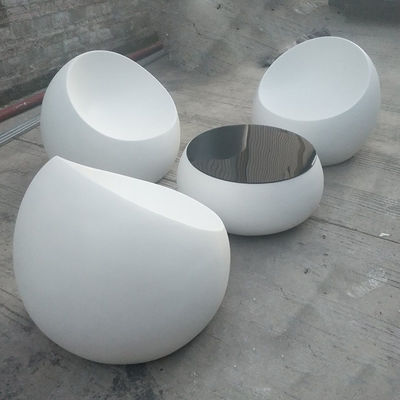 Arredamento in fibra di vetro personalizzato Set da tavolo in resina di fibra di vetro in colori vivaci