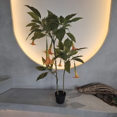 Piante artificiali resistenti agli insetti piante artificiali simili alla vita albero di Datura artificiale per la decorazione domestica