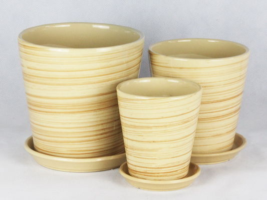 Contenitori ceramici artigianali per piante da fiore