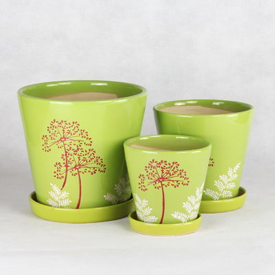 Pottine di ceramica personalizzabili per il giardinaggio in diversi colori