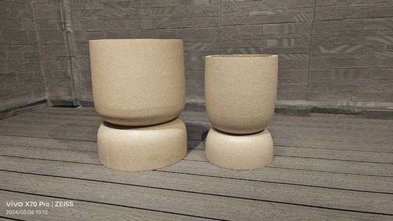 Piantatrice in argilla in fibra di stile moderno D460*H70 leggera versatile per qualsiasi ambiente