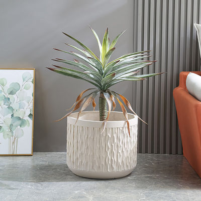 Piantoni di argilla di fibra di giardino resistenti al gelo di forma rotonda