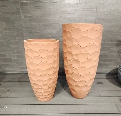 Piantatrice di argilla in fibra di drenaggio migliorata con superficie e buchi di drenaggio strutturati