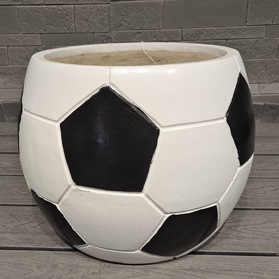 design di palla da calcio divertimento sportivo - aspetto a tema conica piantatrice di argilla sferica in fibra leggera resistente a bassa manutenzione vaso da fiore vacanza villa decorazione ufficio giardino progetto paesaggistico