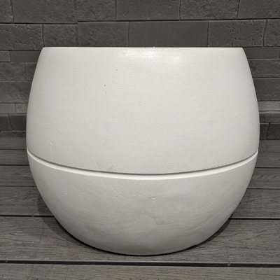 design a sfera bianca sportivo divertente - aspetto a tema conico in fibra di argilla per fioriera leggera e resistente a bassa manutenzione vaso di fiori decorazione per ufficio villa vacanze progetto di giardinaggio