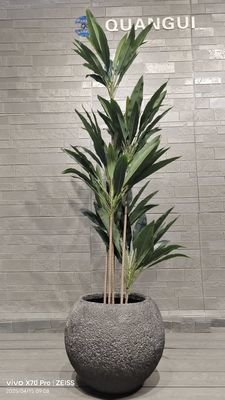 Piantone di argilla di fibra circolare con struttura grigia e modello naturale di roccia